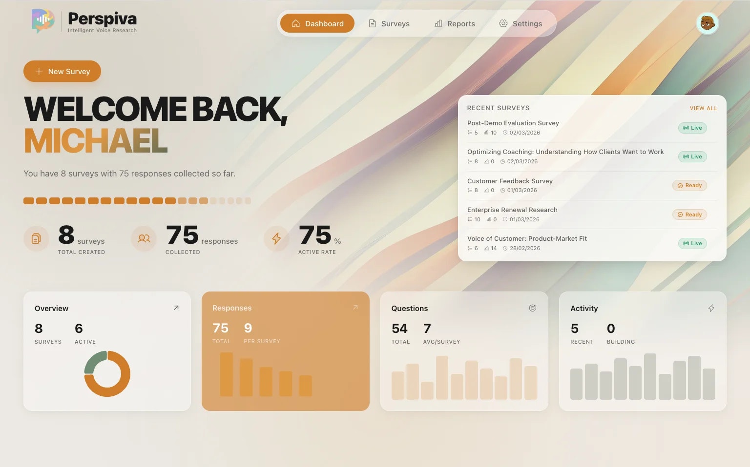 Perspiva - Screenshot 2 showing product features and functionality