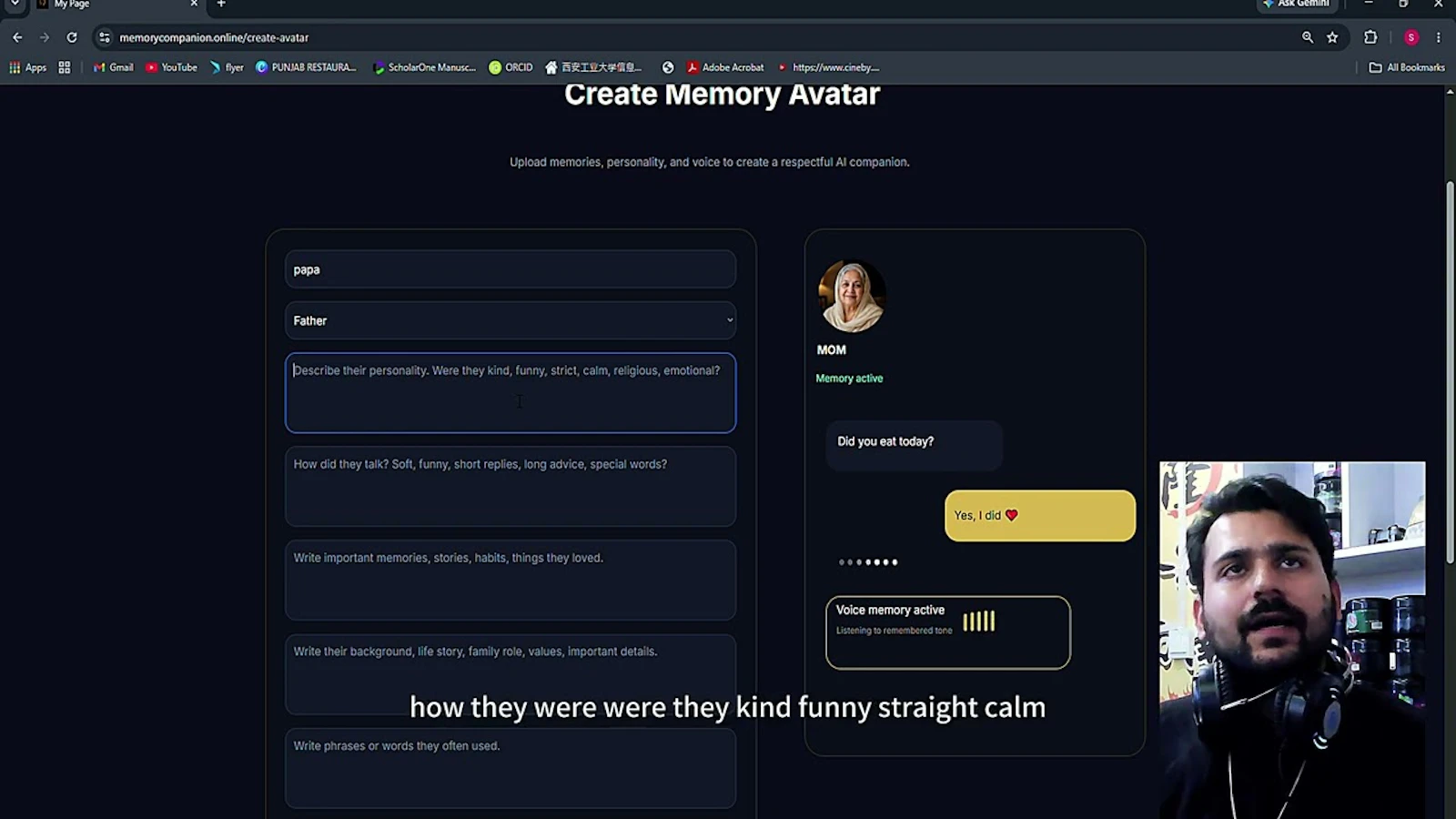 Memory Companion screenshot 1 (video preview)