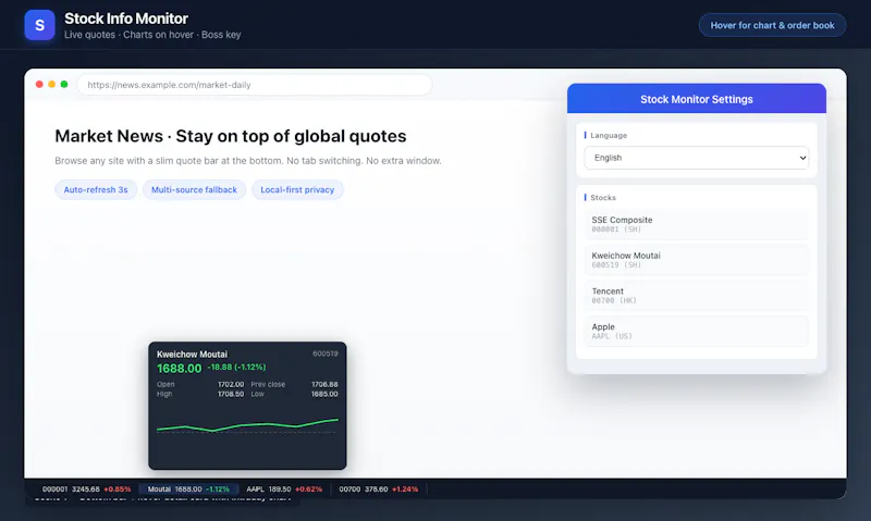 Stock Info Monitor screenshot 2