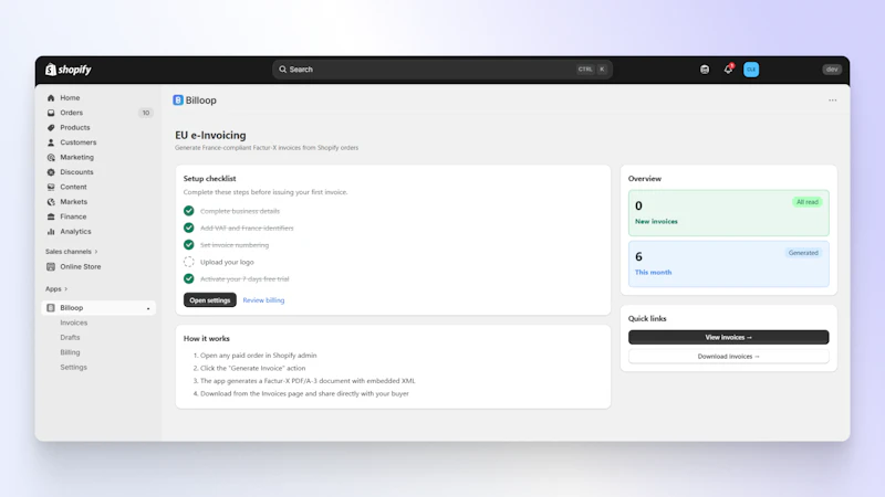 Billoop screenshot 2