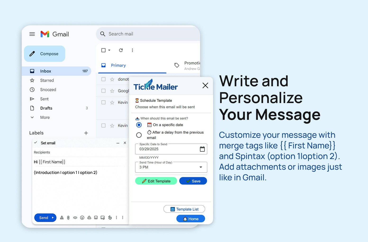 Щекоть почтарь - Электронные кампании по электронной почте в Gmail медиа 4