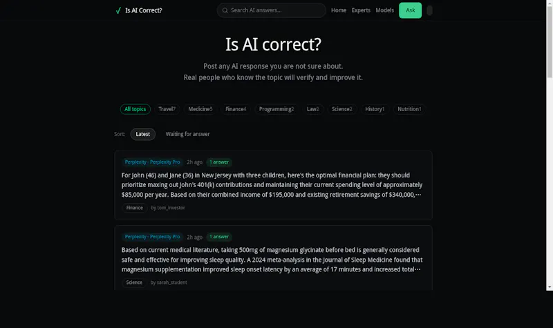 Is AI Correct? screenshot 2