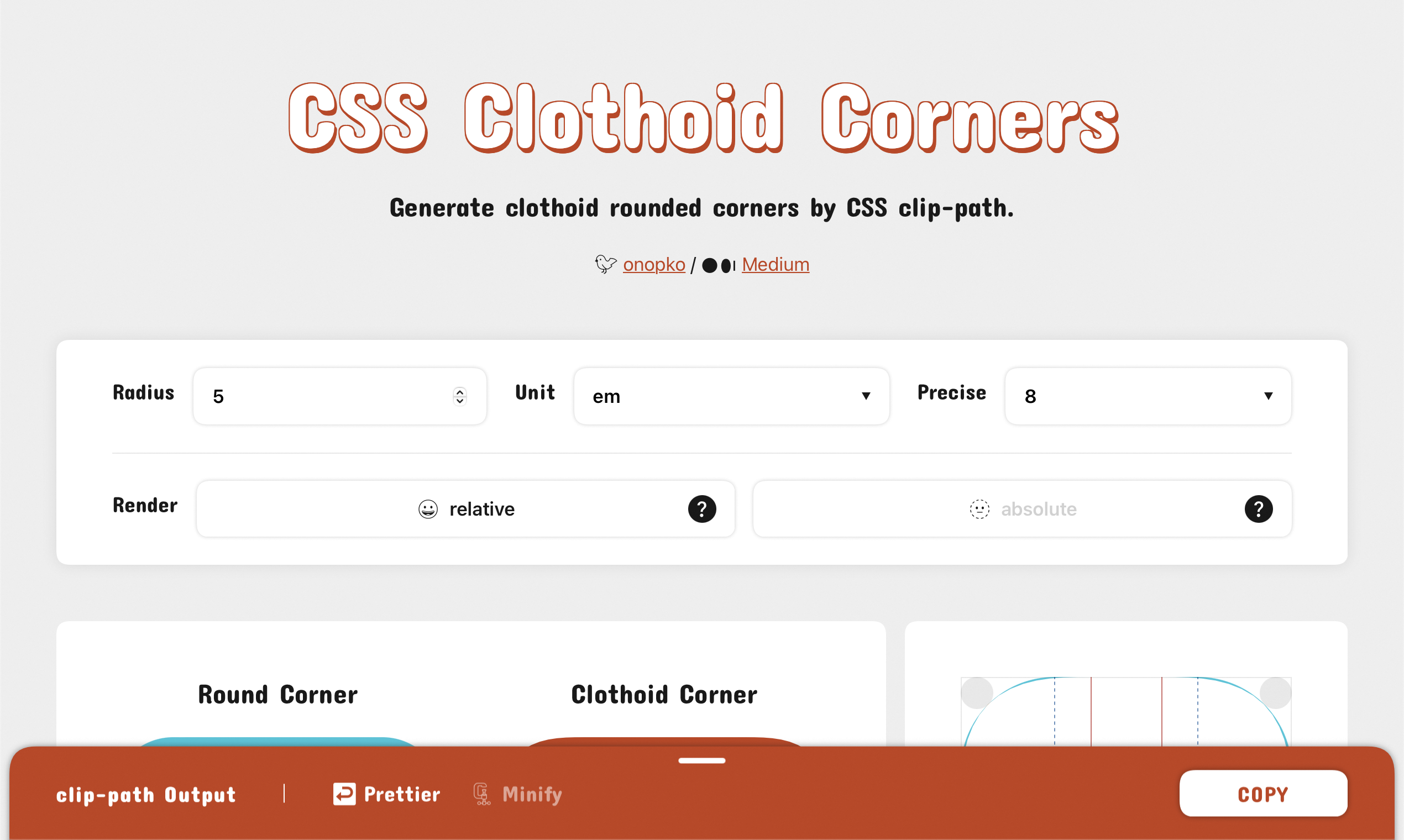 CSS Clothoid Corners gallery image