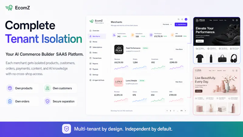 Ecomz AI Multi-Tenant SAAS Store Builder screenshot 14
