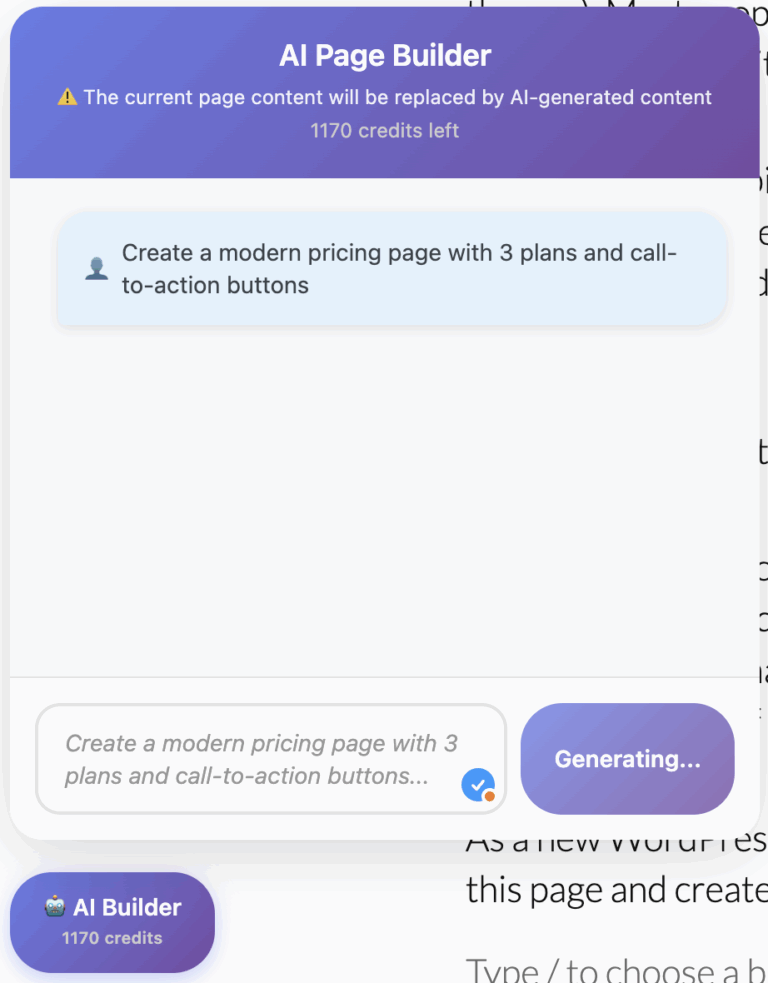 Média Constructeur d'IA - Construisez des pages WordPress avec l'IA en quelques secondes 2