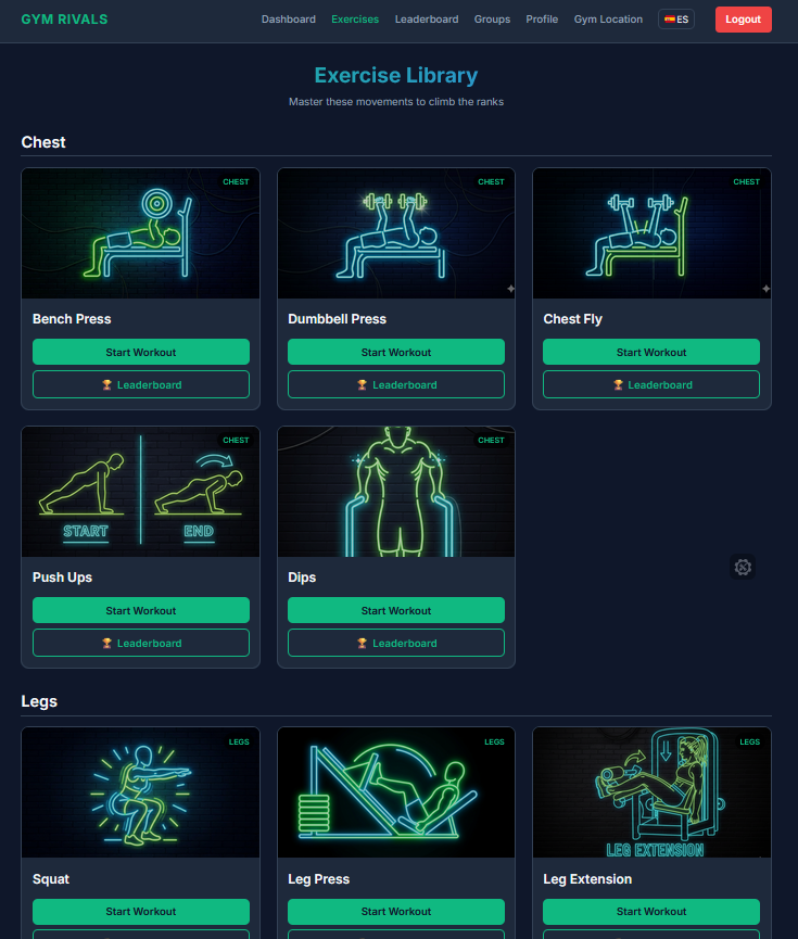 Gym Rivals - Screenshot 2 showing product features and functionality