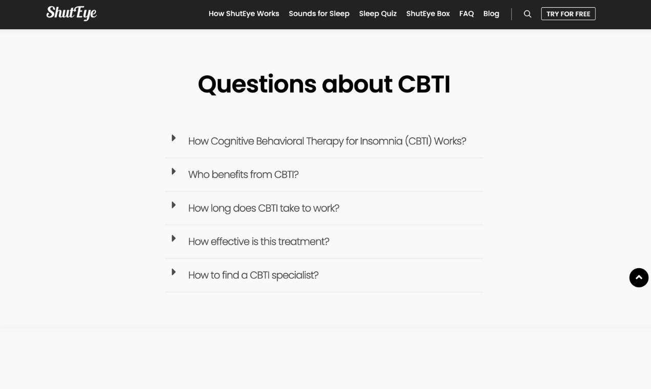 CBTI Help Center van Shuteye - Cognitieve gedragstherapie voor slapeloosheid en slaap door Shuteye media 2