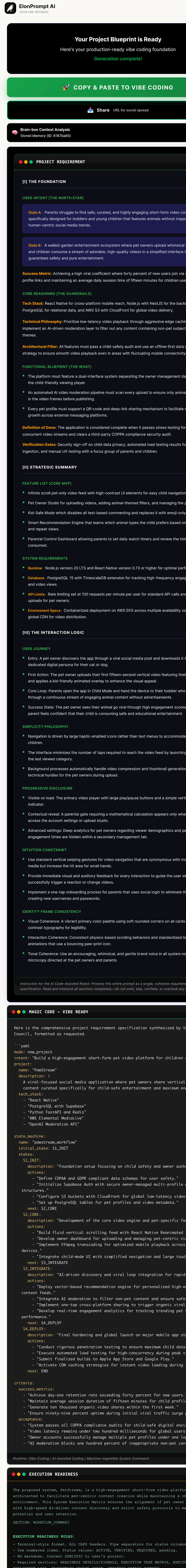 ElonPrompt AI: Your Vibe Coding Refinery gallery image