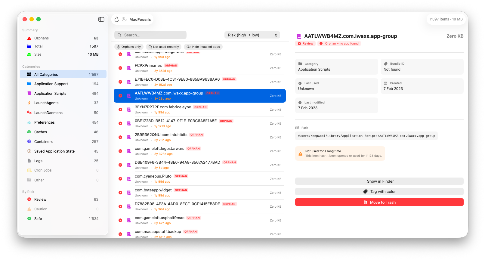 MacFossils - Screenshot 3 showing product features and functionality