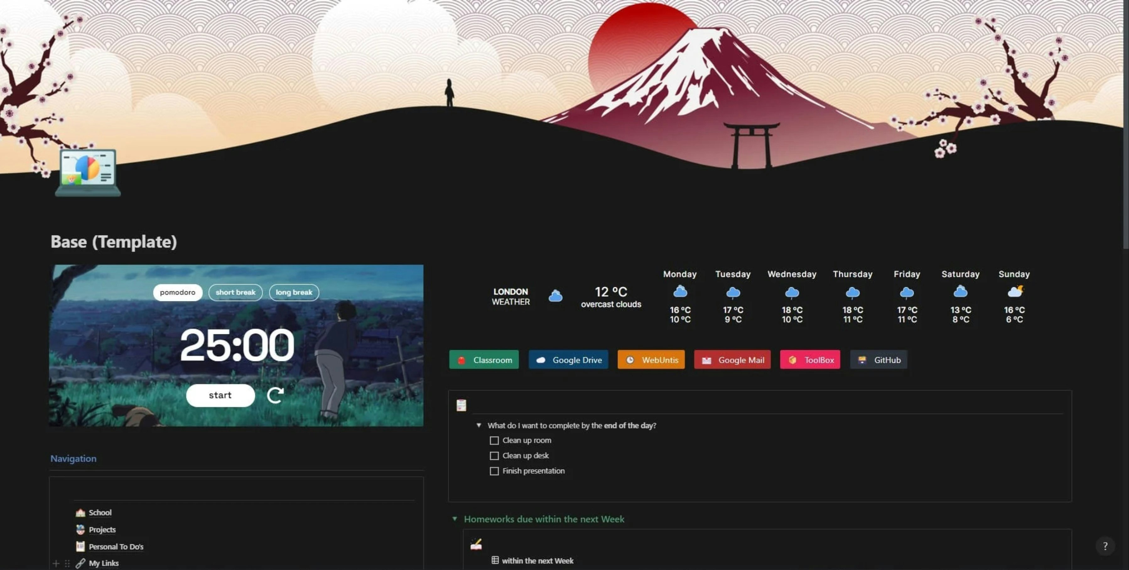 Média Couverture de notion Mount Fuji - Ceci est une couverture pour l'utilisateur de la notion 1