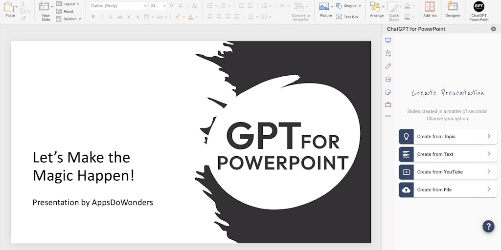 ChatGPT for PowerPoint