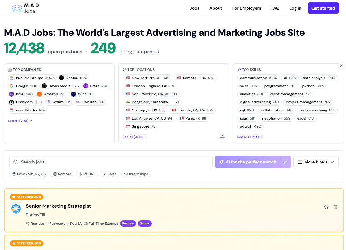 MADJobs: AI job board for advertising gallery image