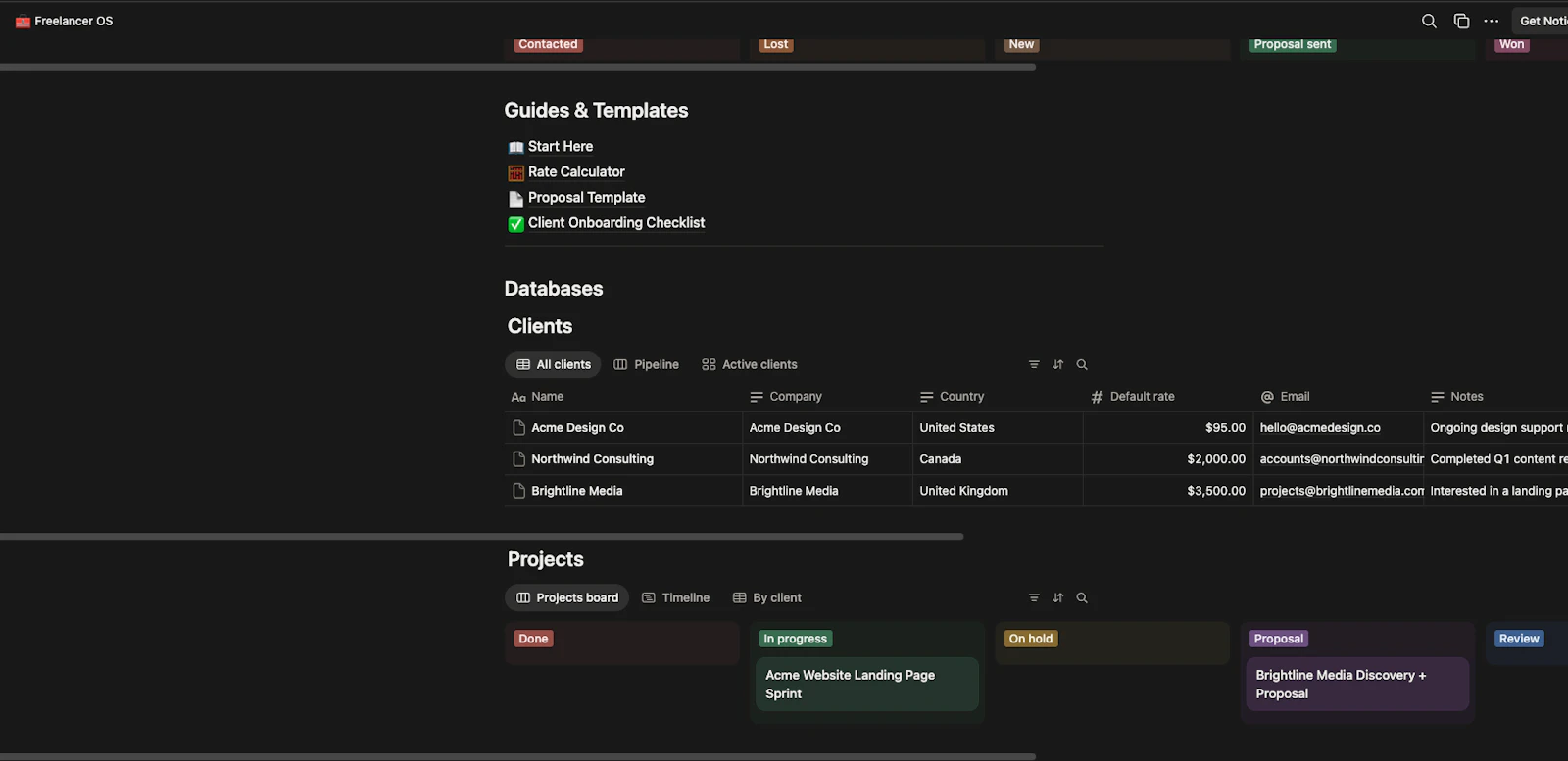 Freelancer OS screenshot 5