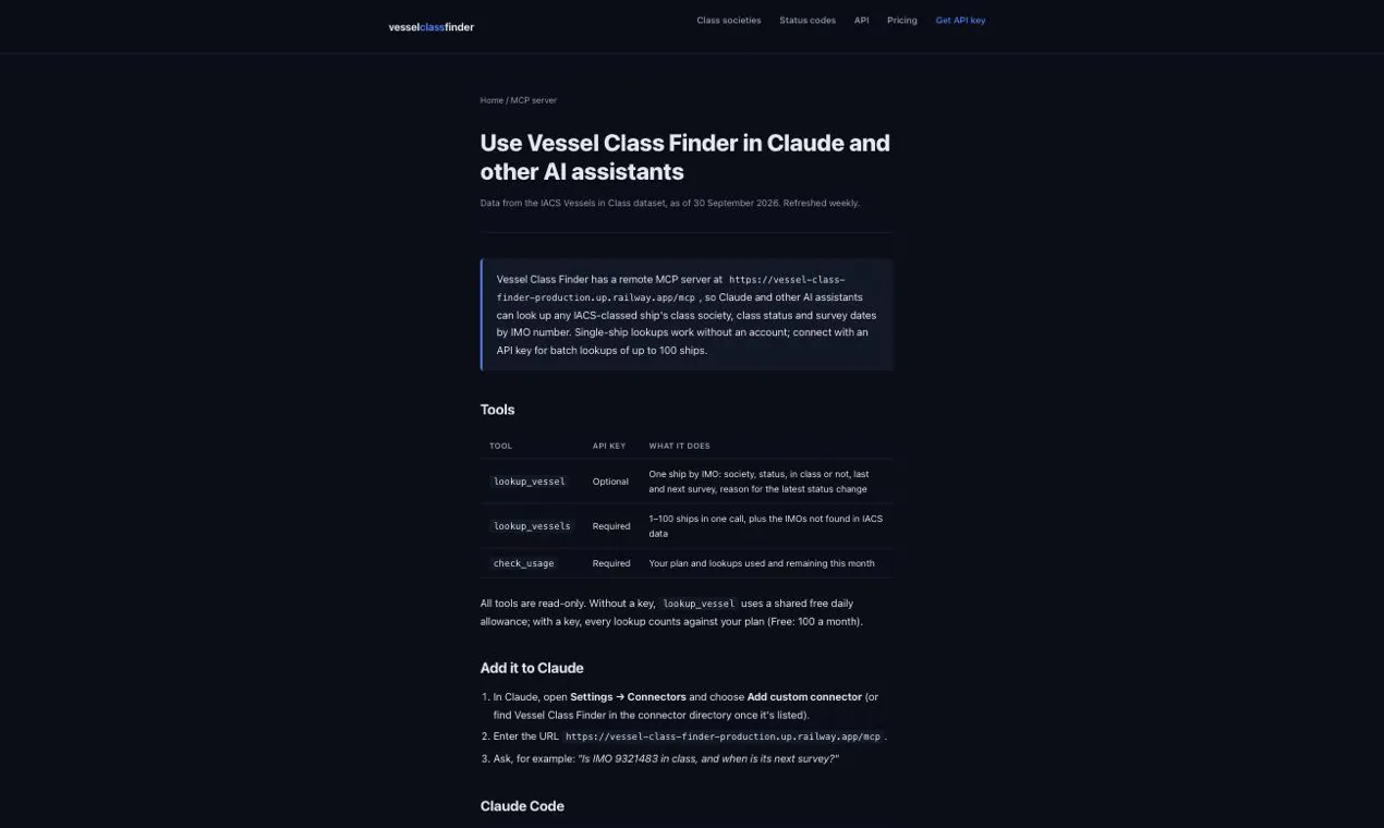 Vessel Class Finder gallery image