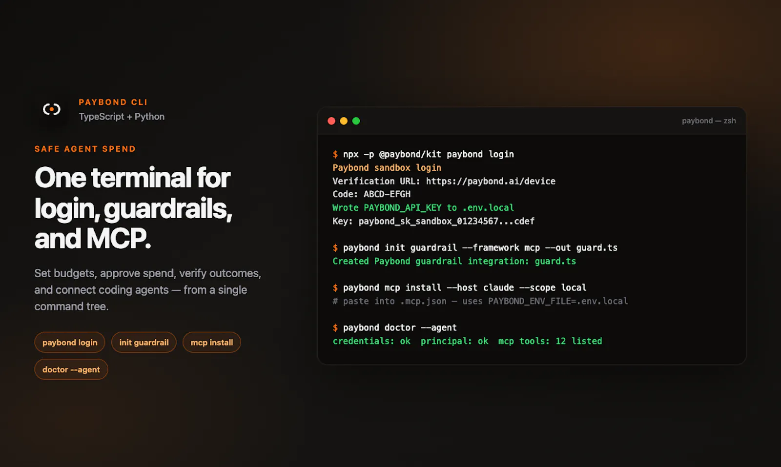 Paybond CLI screenshot 2