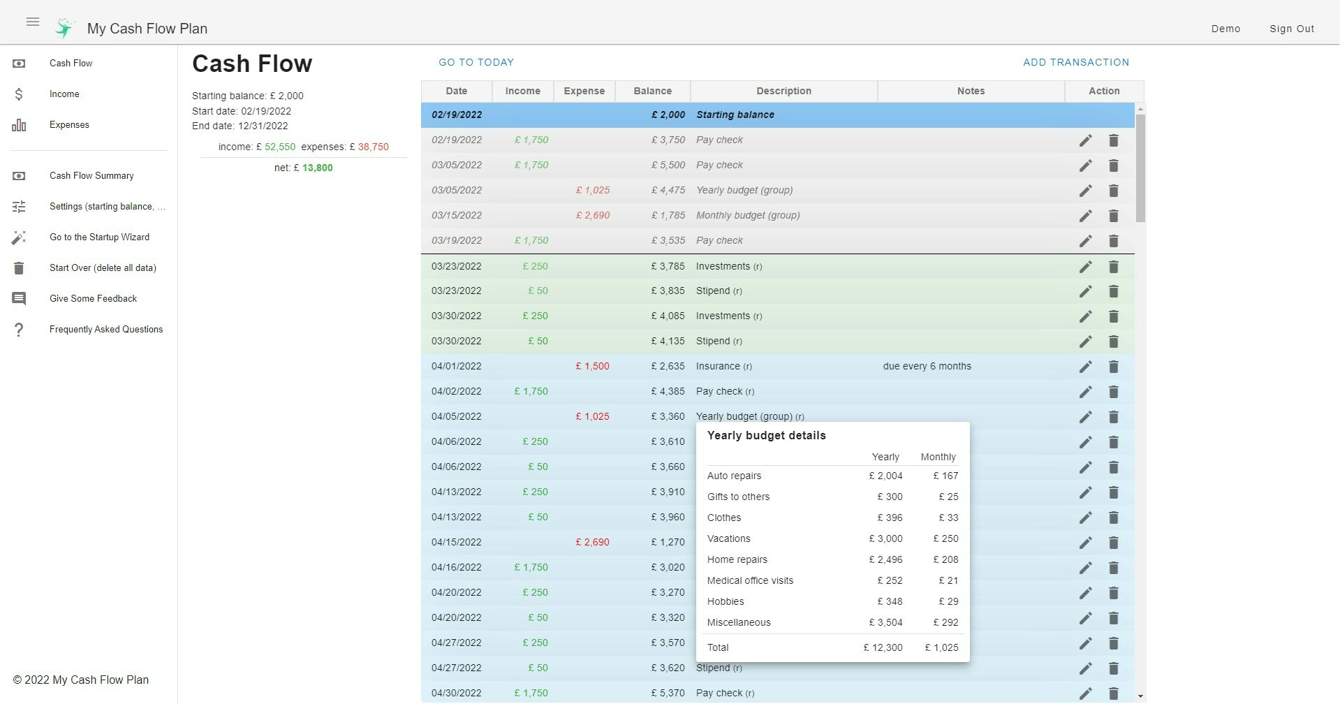 My Cash Flow Plan gallery image