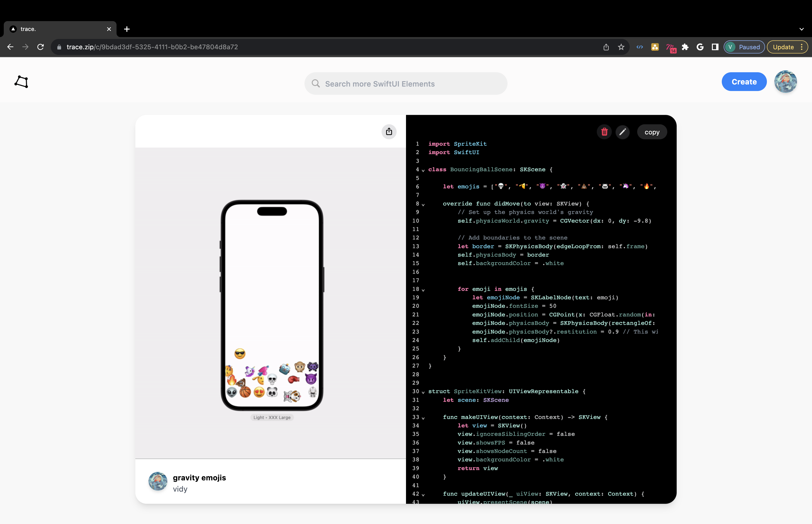 Mídia 4 de Trace: Swift UI Components