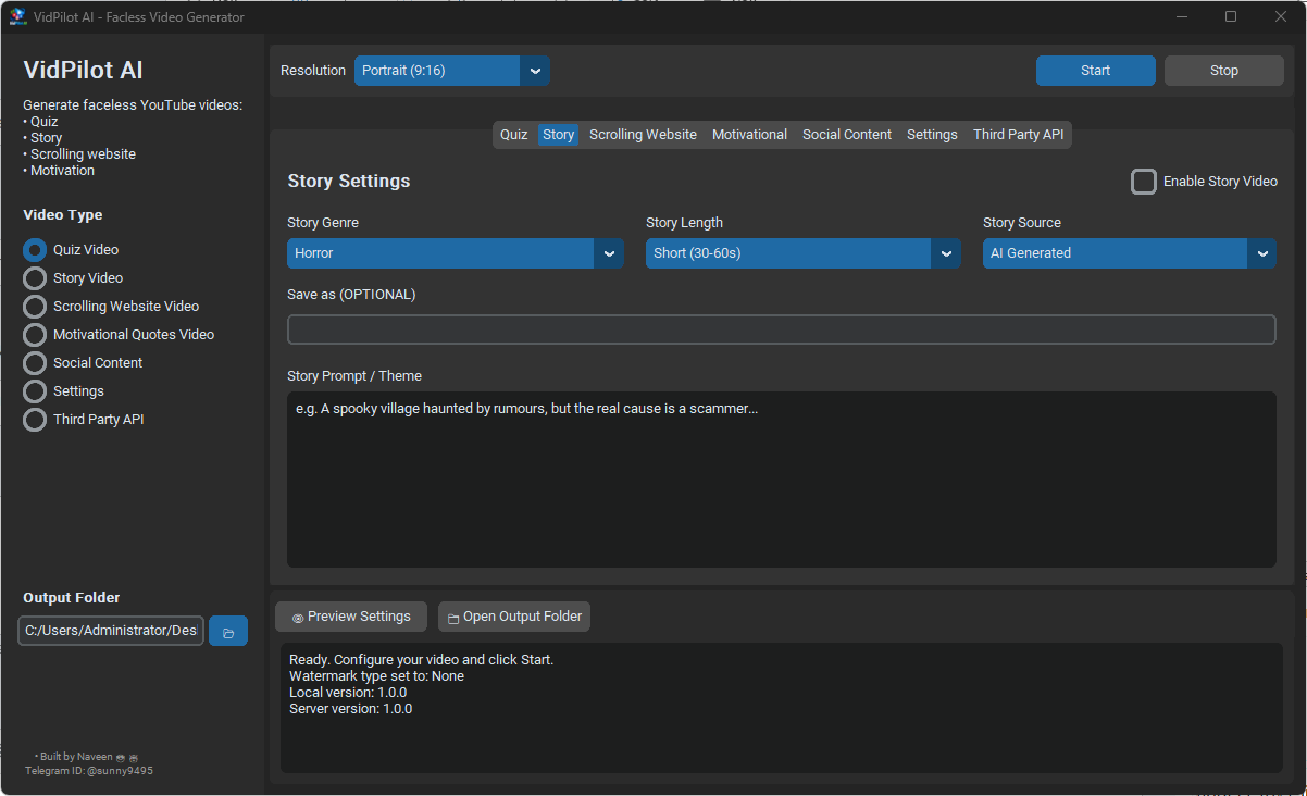 VidPilot AI - Faceless Video Generator - Screenshot 5 showing product features and functionality