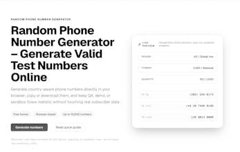 Random Phone Number Generator Online gallery image