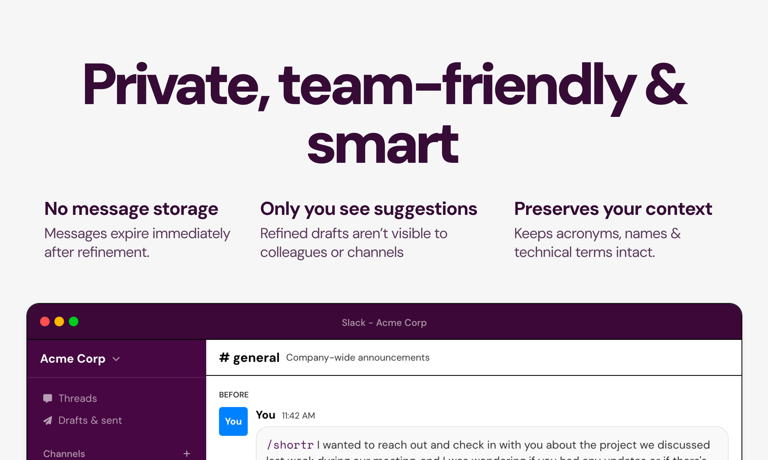 Clear for Slack - Screenshot 3 showing product features and functionality