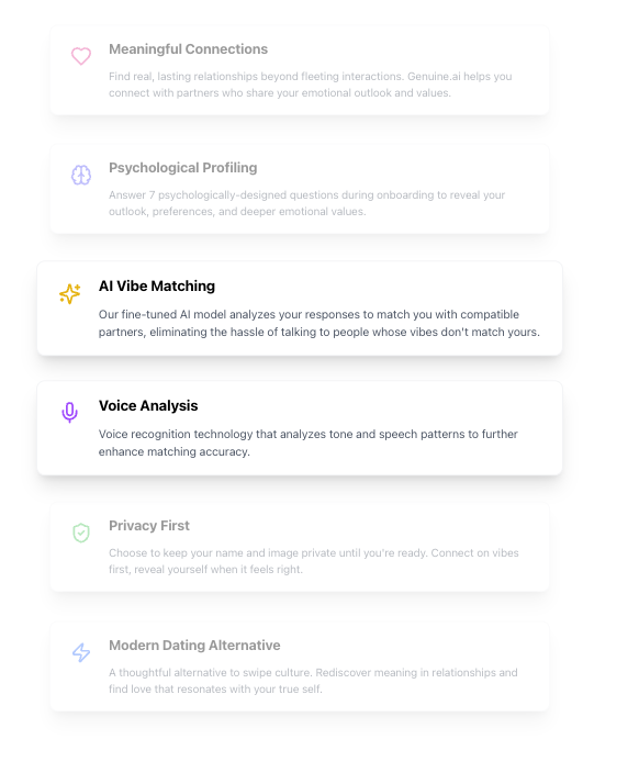 vibe.ai - L'app di appuntamenti di intelligenza artificiale si concentra sulla matching basata sulle emozioni media 2