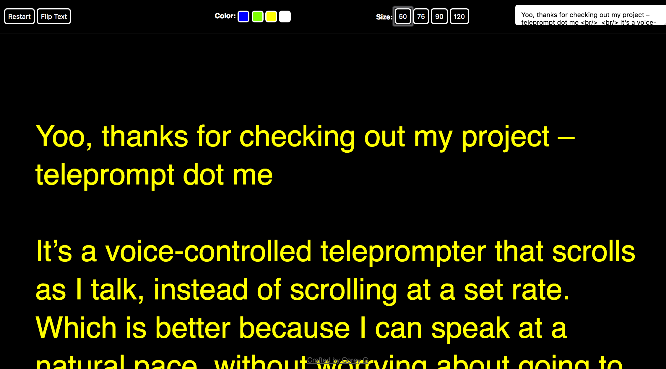 Teleprompt.me The only webbased voice controlled teleprompter
