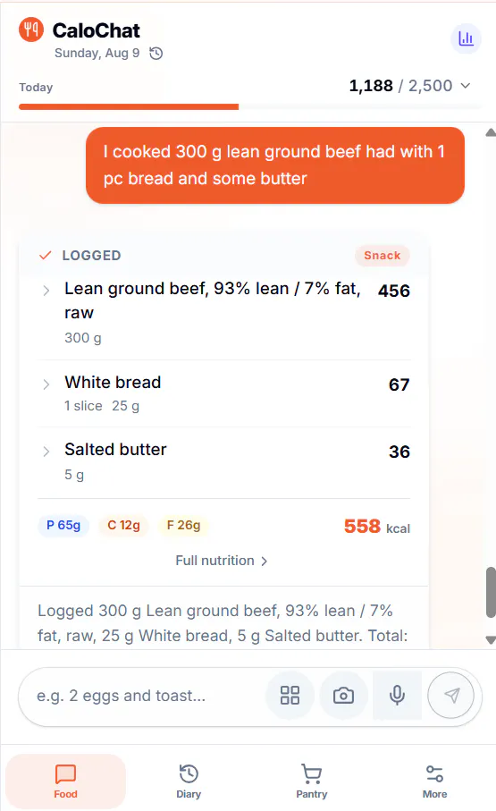 CaloChatApp  gallery image