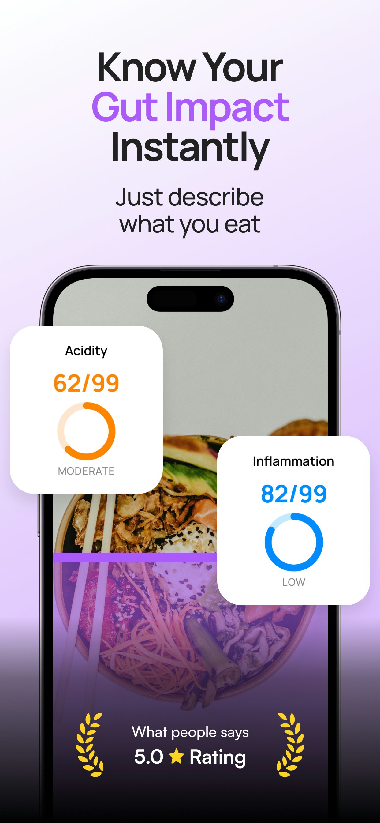 Gutie: Gut Health Improvement - Main product screenshot demonstrating key features and user interface