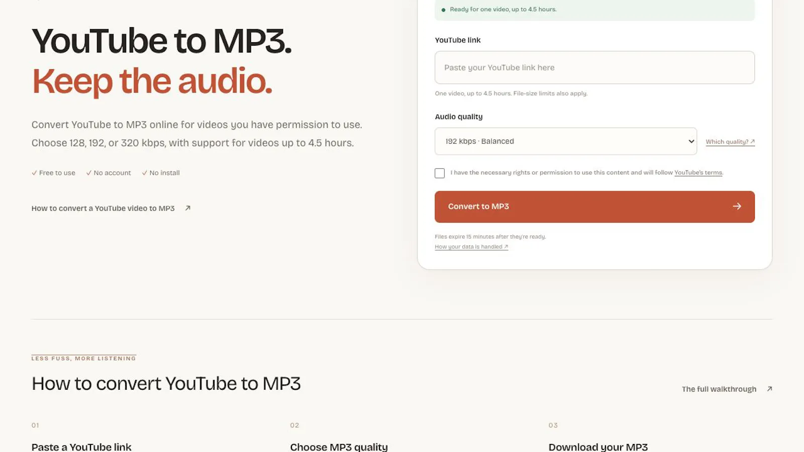 Y2MP3 Convert screenshot 1