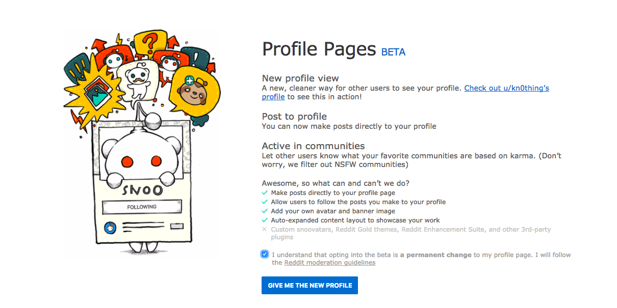 New Reddit Profile Design Beta gallery image