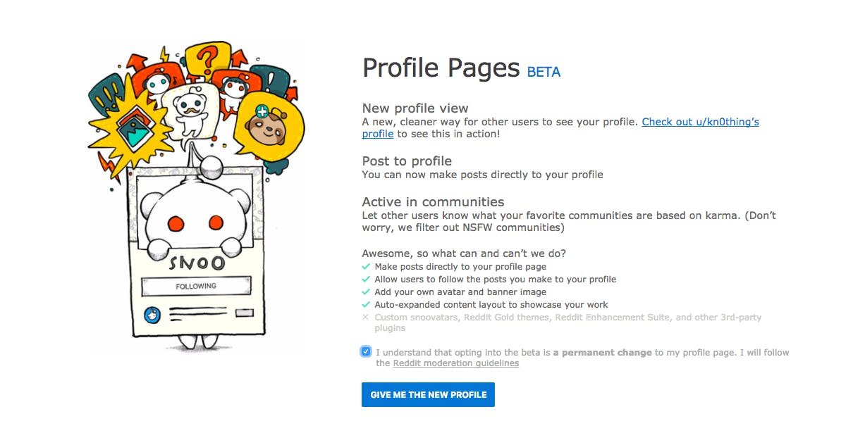 New Reddit Profile Design Beta media 1