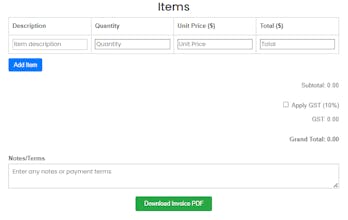 Simple Invoice Generator gallery image