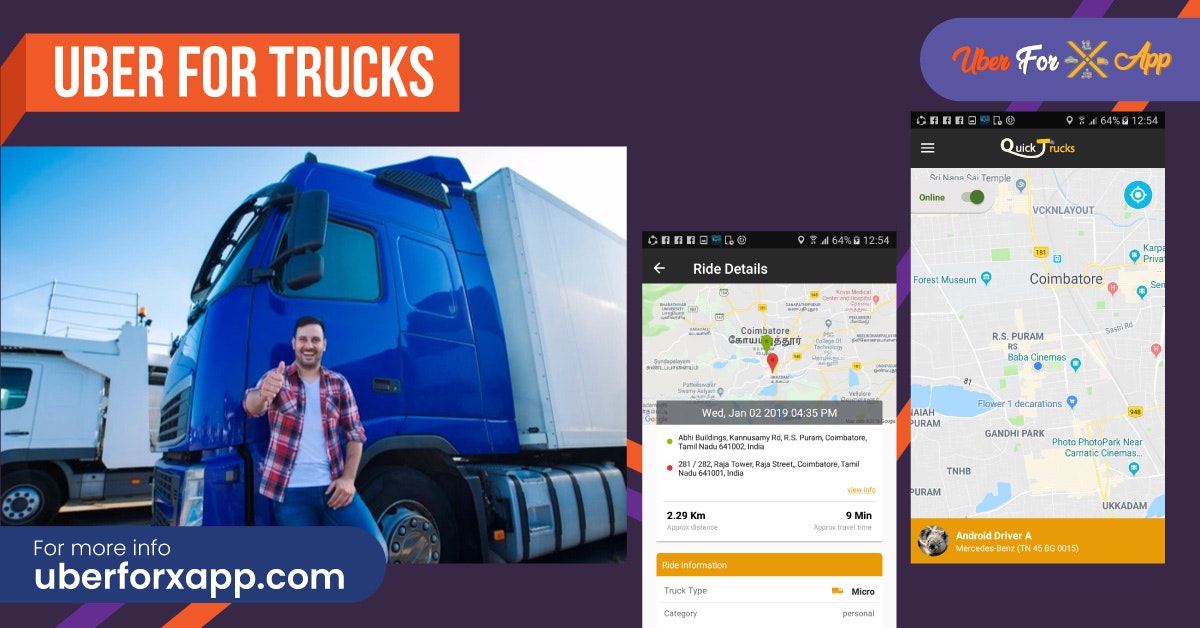 Truck rental App Development