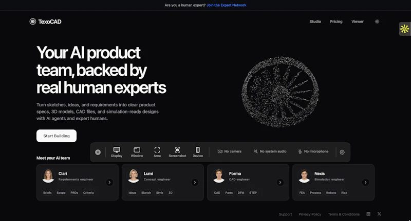 TexoCAD screenshot 2