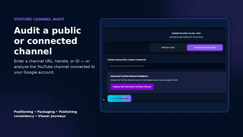 GrowthLens screenshot 1 (video preview)