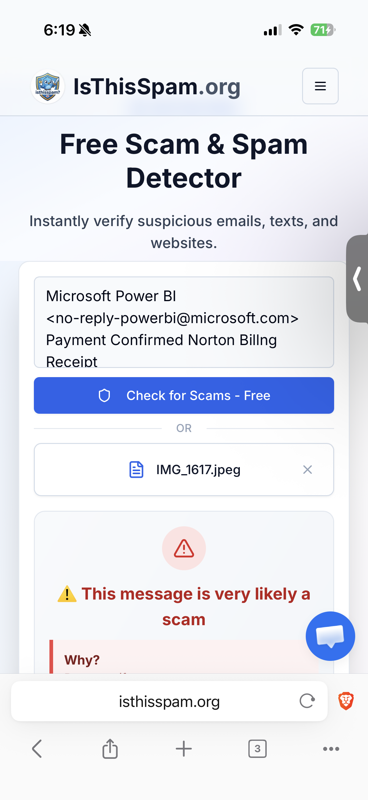 IsThisSpam - Screenshot 3 showing product features and functionality