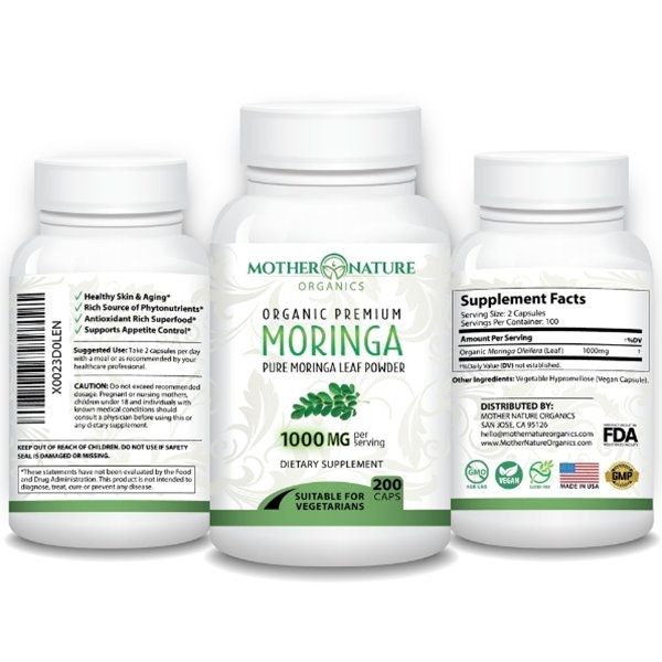Premium Moringa Leaf Powder Capsules gallery image