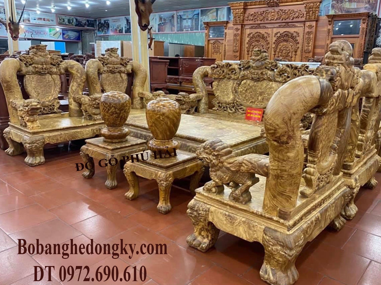 Bo ban ghe go nu nghien dep