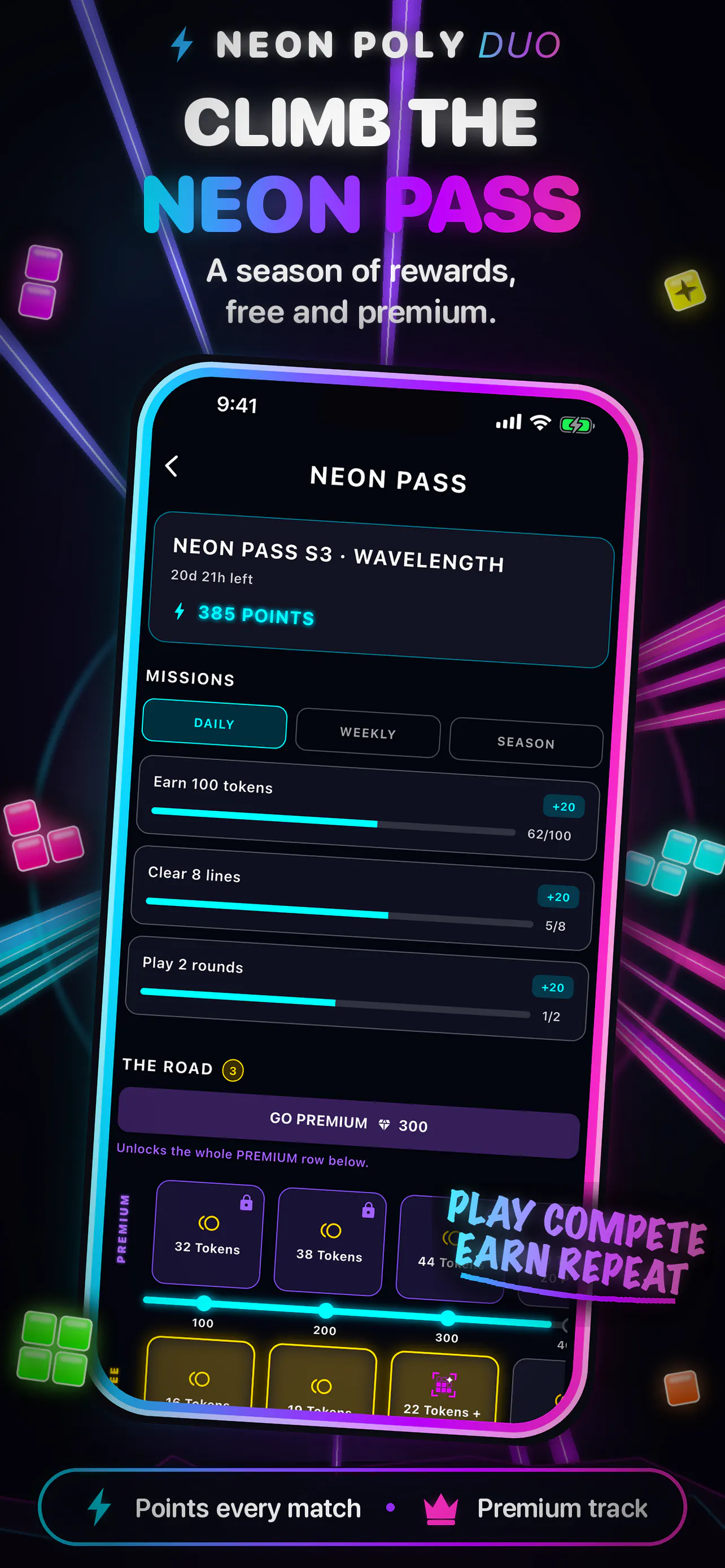 Neon Poly Duo: Block Battles gallery image