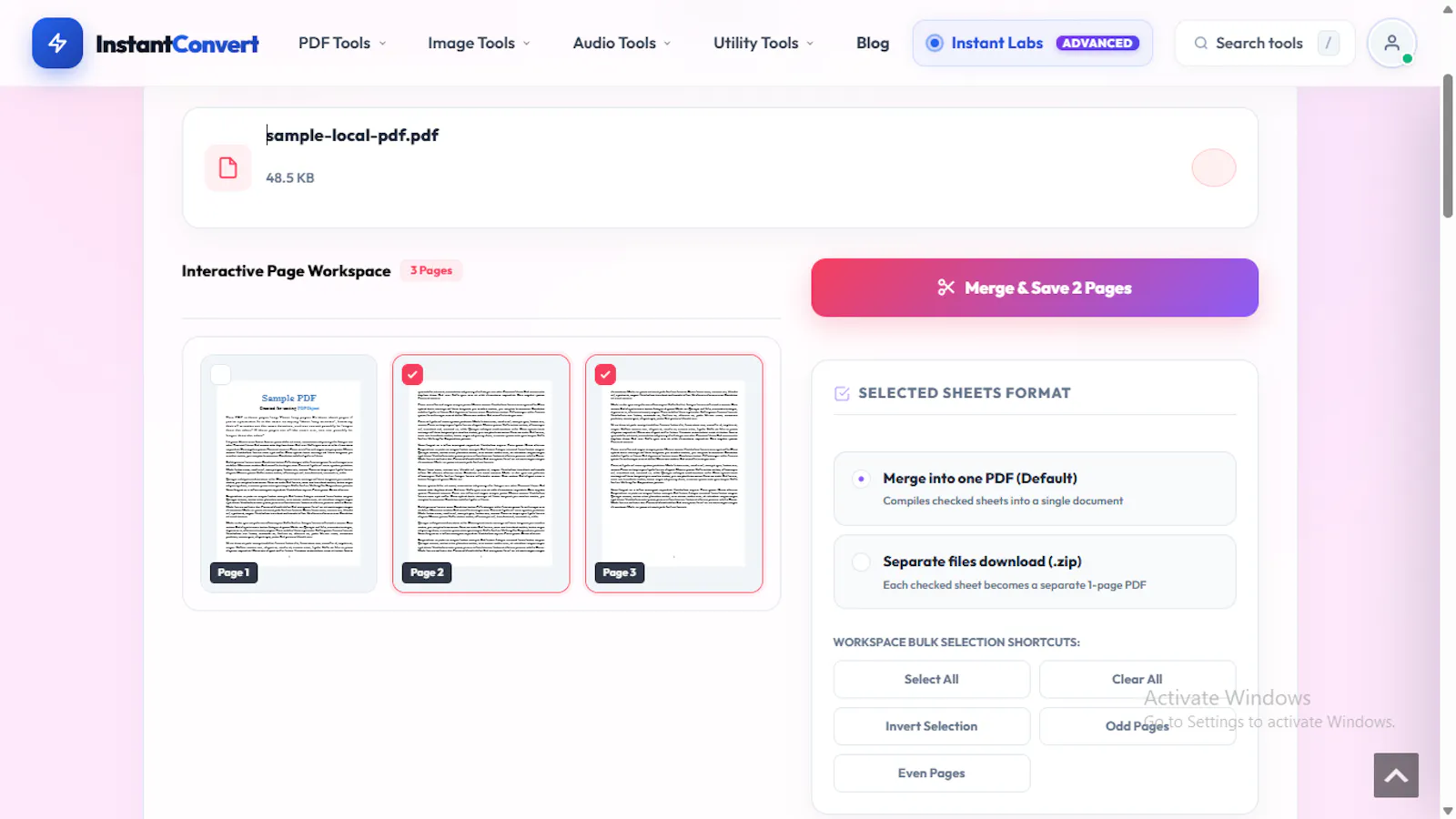 Split PDFs Pages screenshot 2