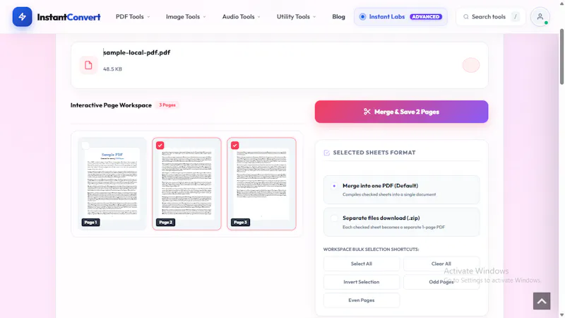 Split PDFs Pages screenshot 2