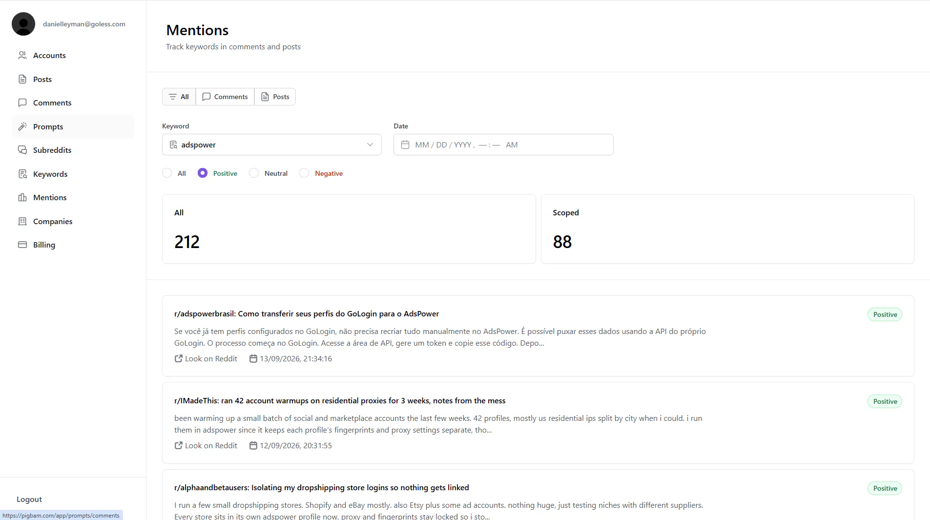 Pigbam — Reddit Marketing Automatization gallery image