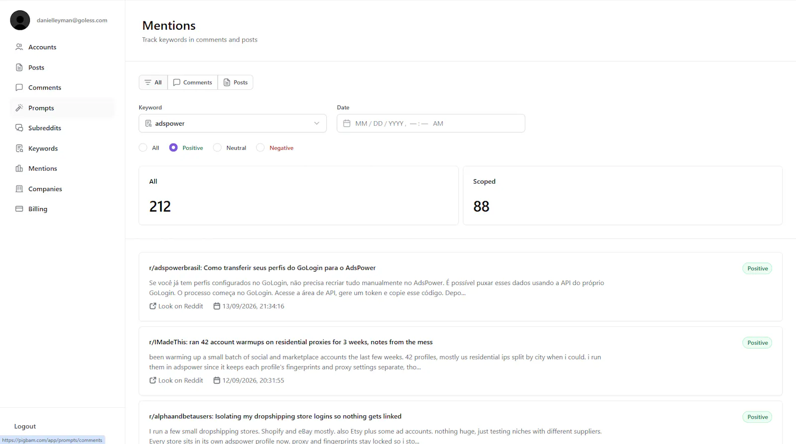 Pigbam — Reddit Marketing Automatization screenshot 7