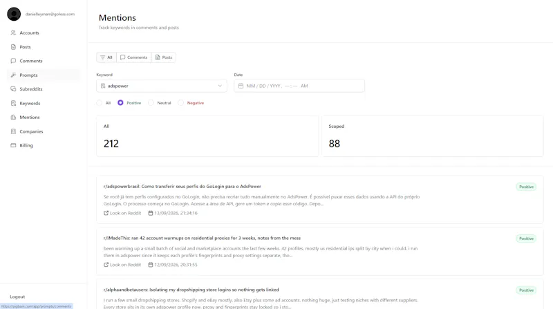 Pigbam — Reddit Marketing Automatization screenshot 7