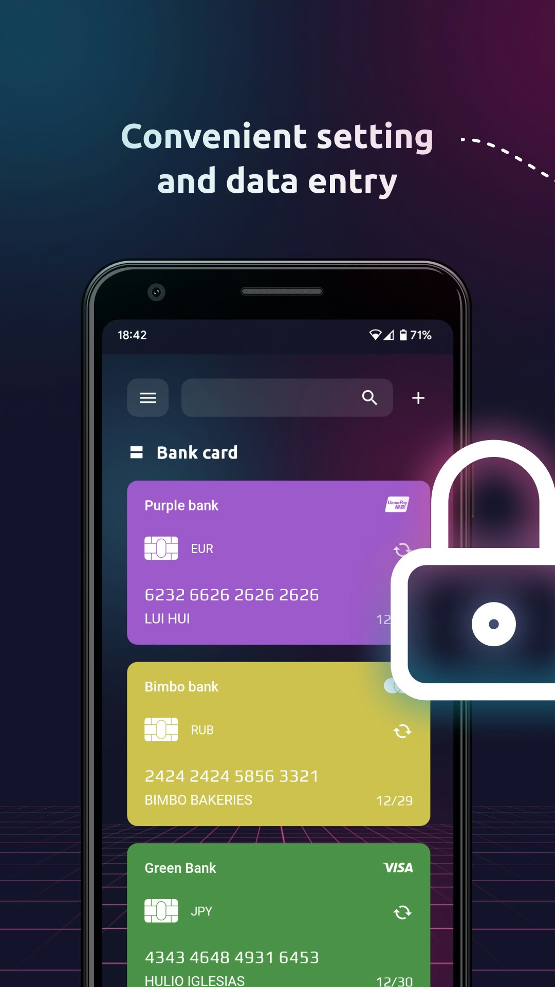 Mysafe - 문서와 모든 유형의 카드를 보장하십시오 미디어 4
