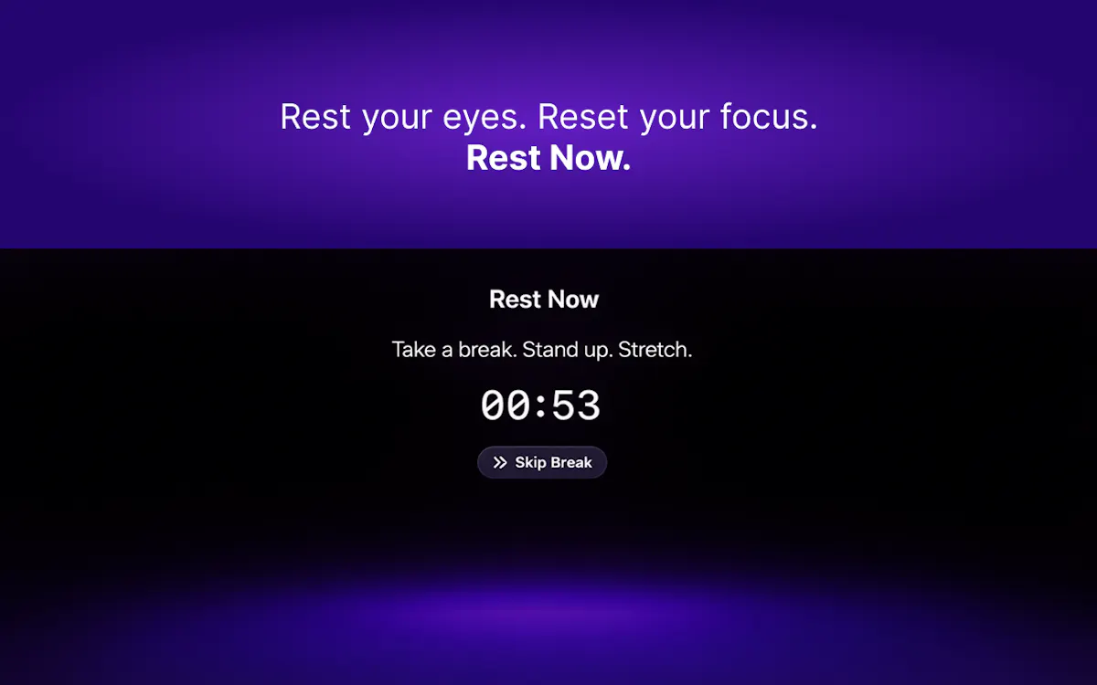 Rest Now - Screen Break Timer