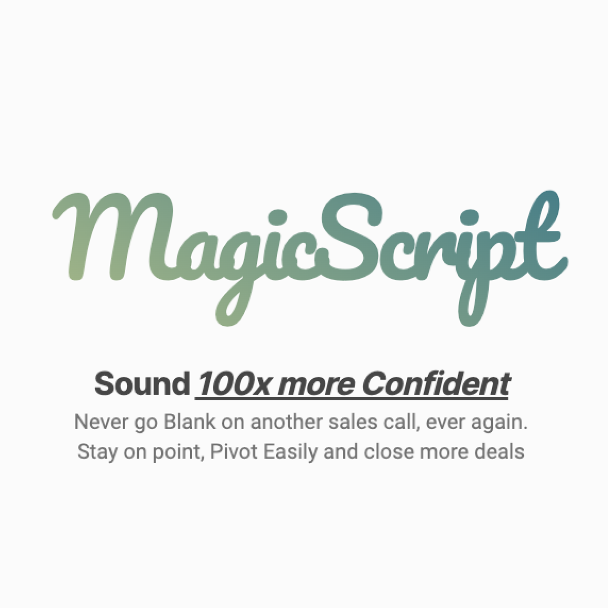 وسائط Magicscript - الصوت 100x أكثر ثقة في المكالمات الباردة 2