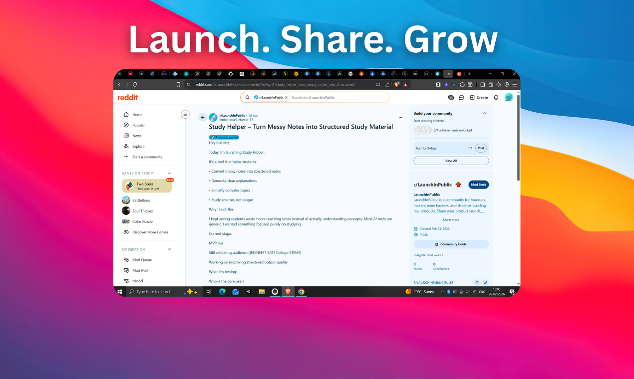Launch In Public - Screenshot 3 showing product features and functionality