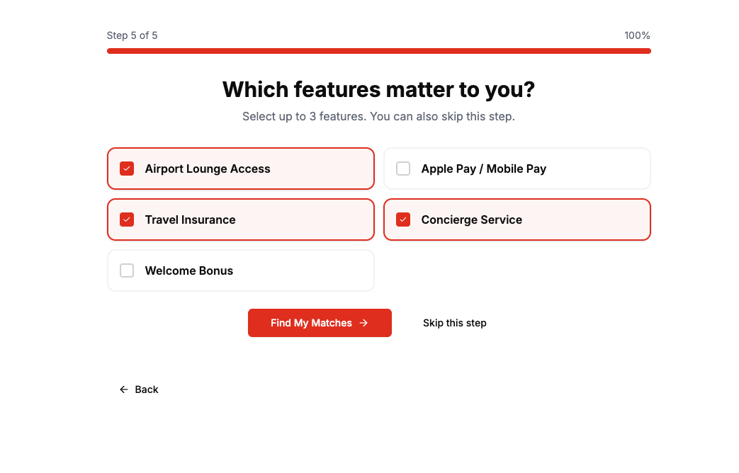 Swiss Credit Card Match gallery image