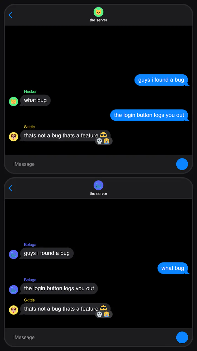 Write a chat screenshot 5